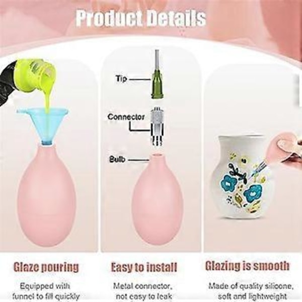 Glidande flaskor för keramikglasyr Precision Tip Applicator Bottles Glidande flaskor för lerkrukmakeriverktyg