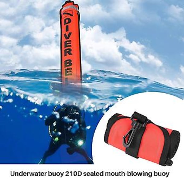 115 cm Dykkebøye Signalrør Kompatibel Under Dykking Snorkling Rød