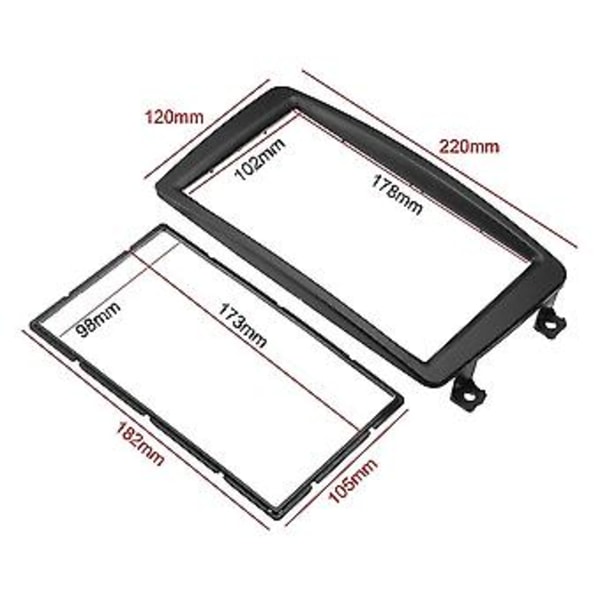 2 Din Bilradio Fascia DVD-spiller Panel Dash Ramme For C Clk G Viano W203 W209 W4