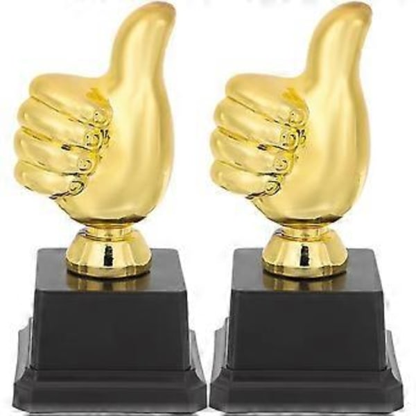 2 stk. Fantastisk Tommeltrofé Tommelpris Trofé Barnetrofé Barnepremie For Konkurranse