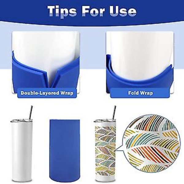 Sublimat S Wrap til Kruspresse, 3 Tykkelser Silikone Krus Wrap til Presse Sublim