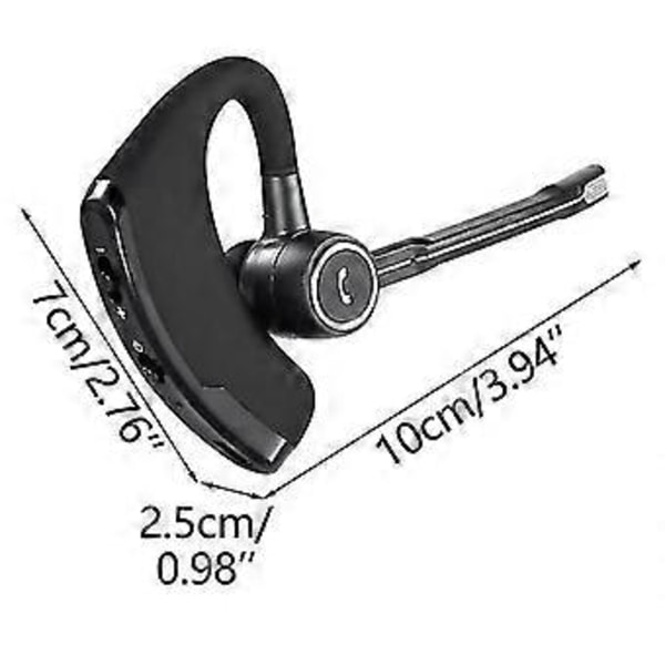 Kompatibelt Bluetooth-headset - V8S Svart