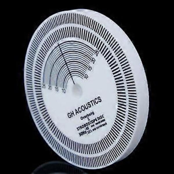Hastighedstest Disk Overhængs Record Clamp til Vinylpladespiller Fonograf Simpel Betjening Justeringslineal Disk