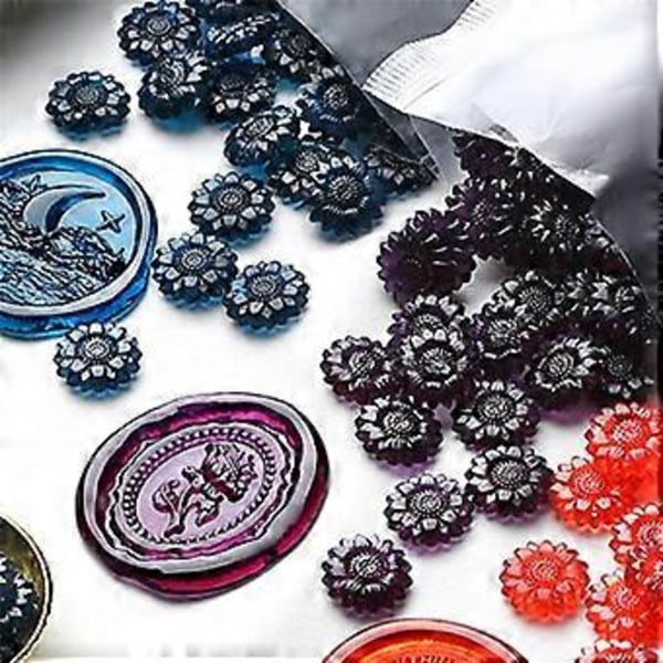 Solros Genomskinlig Lack Vax Partikel DIY Bröllopsinbjudan Handkonto Grattiskort Dekorationsmaterial Lila