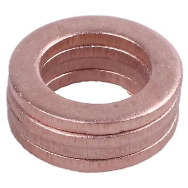 50 stk. kobber knuse skive flad tætningsring fitting 6mm X 10mm X 1mm