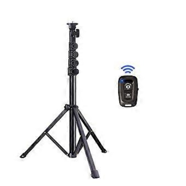 64 tums stativ för mobiltelefonkamera, telefonstativ med fjärrkontroll och telefonhållare, portabelt stativ för videoinspelning
