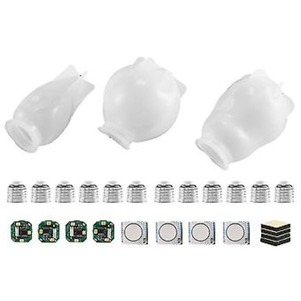 Silikone Resin Form 3 Stykker Led Pære Silikone Form Egnet Til Resin 3d Diy Resin Silikone Mol