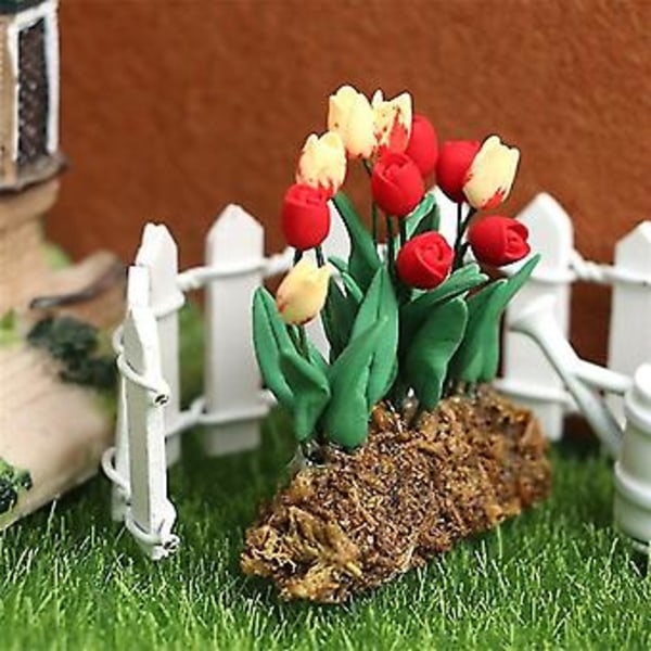 1:12 En Ornt Tulipaner Plante Blomst En Rotte