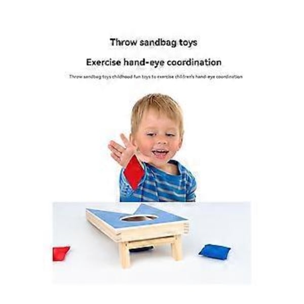 Cornhole-pelisetti 4 papupussilla - Loistava sisä- ja ulkoleikkeihin, täydellinen papupussipeli lapsellesi, punainen