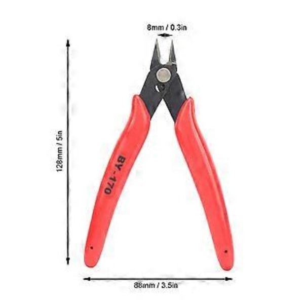 2 stk. Diagonaltang Wire Stripper Kabel Side Skærende Snip Kulstofstål Skærer Afisoleringsværktøj