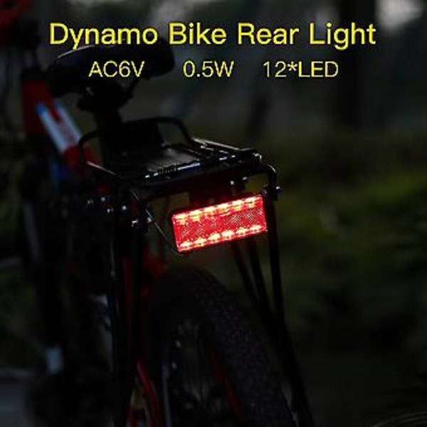 Sykkel Dynamo Med Par Ac 6v 0.5w Led Sykkeltilpasning 50mm Monteringshull Y