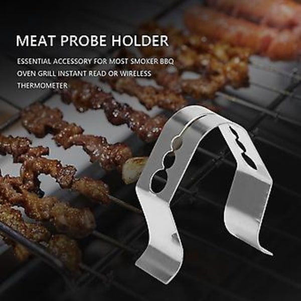En Kötttermometerklämma H Omgivningstemperaturavläsningar Bbq R Ugn G