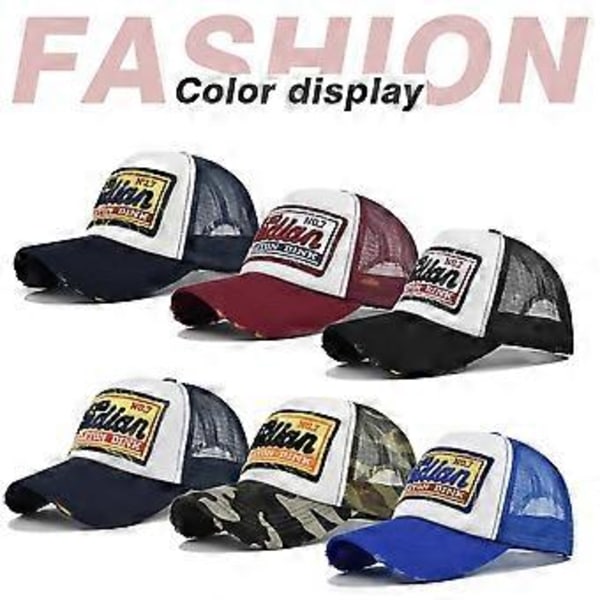 Alfabet tredimensionel broderi baseball kasket applikationsbroderi kasket mesh kasket mesh kasket