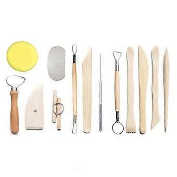 13 st Keramiklera Verktyg Keramisk Lerskulpteringsverktyg Kit Keramikmodellering Snideriverktyg Gåva för Studenter Nybörjare Professionella DIY Konsttillbehör