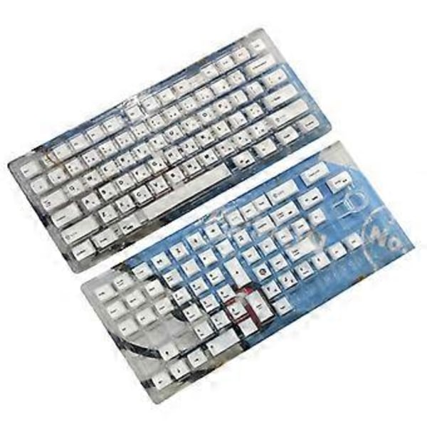 Tykk PBT Hvite Tastaturhetter 135 Taster Sublimering Minimalistisk Japansk Tastaturhette
