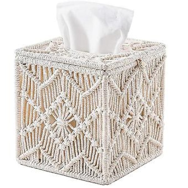 Servietboks Cover Boho R Firkantet Serviet H Med Perle Le Macrame Servietter Orga