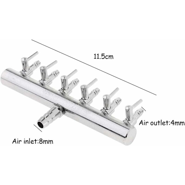 4/8 mm akvarie luft splitter og 6 envejs checkventil til akvarie luft pumpe, akvarie luft flow splitter luft pumpe akvarie tilbehør