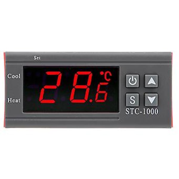 STC‑1000 Digital Temperaturregulator Køling og Opvarmning Termostat med Sensor AC110‑220V