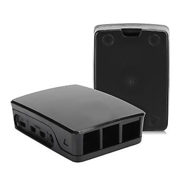 ABS-fodral Kapslingsbox Svart Vit Passar Raspberry Pi 4B Skyddande Skalbox Svart
