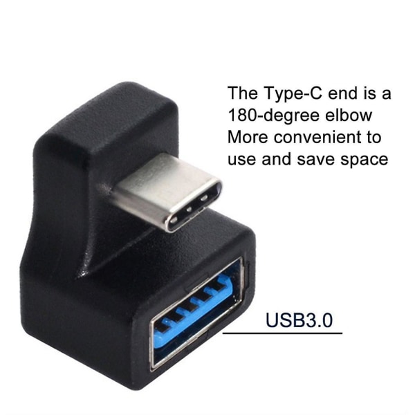 Usb C til Usb3.0 Adapter Usb3.0 (hun) Til Usb Otg Konverter 180 Albue