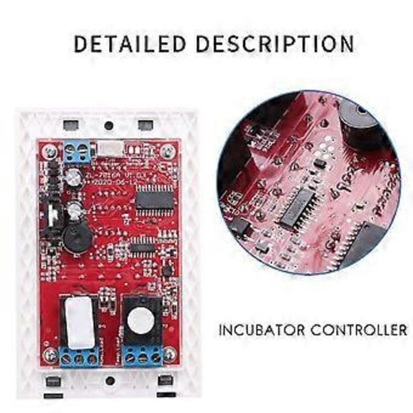 -7816a, 12V, Temperatur- og fuktighetskontroller, termostat og hygrostat, inkubatorfuktighet, inkubator