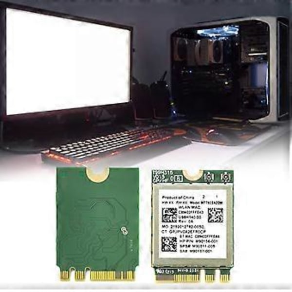 LAN-kortti MediaTekille - Wi-Fi 6E MT7922 2400Mbps M2 - Langaton verkkokortti, sisäänrakennetut Dual-IPEX MHF4 -antennit, testattu