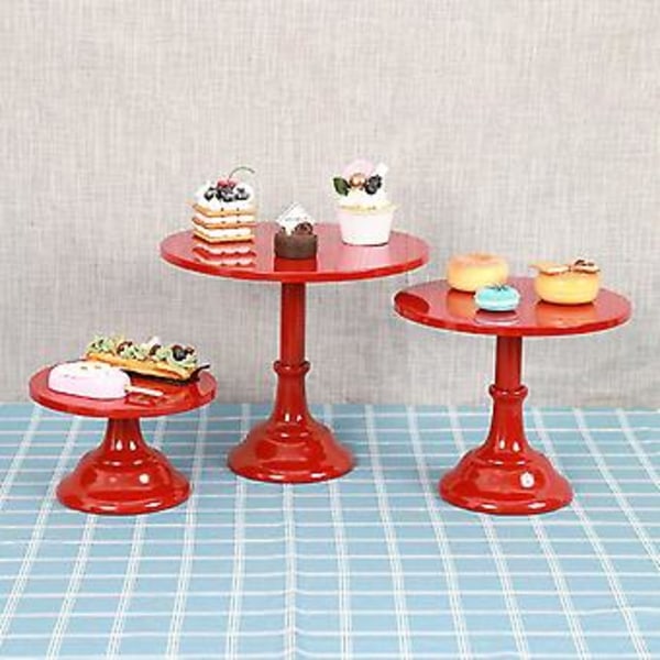 Kakefat i metall, jern, D-rundt, sokkel, dessert, H, kakeutstillingsstativ, bakeutstyr for bryllup