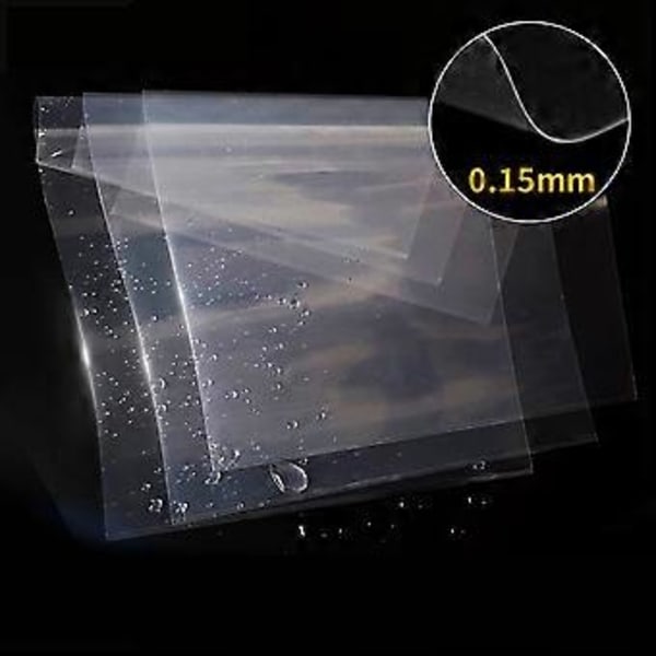 FEP Film 140 x 200 mm Høj Transmittansstyrke, Tykkelse 0,1 mm til UV DLP 3D-printere, LCD SLA Resin m/ 2 Spatler