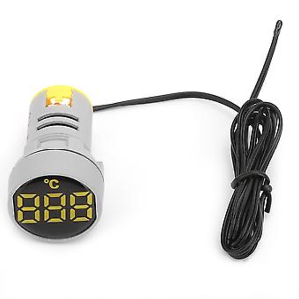 AC 50~380V Temperaturindikator Lys LED Digital Termometer -20~199℃ (Gul)