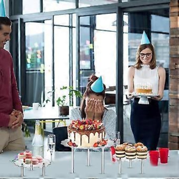 Akryl Klar Kake Display Stativ Cupcake Holder for Bursdag Bryllup Kake Dekorering Utstyr