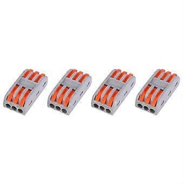 48st Kopplingsplint Ledare 3 Positioner Kompakt Orange Flamskyddande Nylon 11-28AWG PCT-2-3