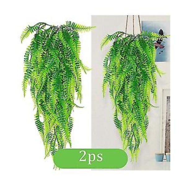 83 cm Persisk Bregneblade Vinstokke Rotte Hængende Kunstig Plante Blad Græs Bryllup