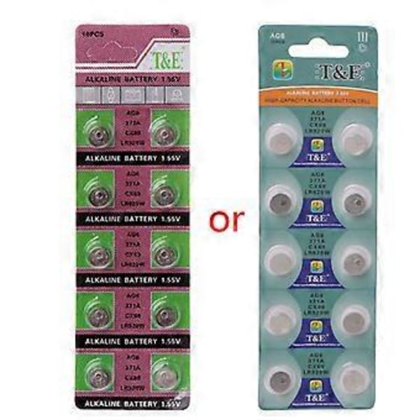 AG6 Engångsbatteri Alkaliska Knappcellsbatterier SR920SW LR920 SR927 L921 LR69 SR920 för Klocka Fjärrkontroll-10st