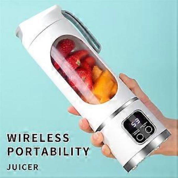 Portabel Blender Elektrisk Juicepress Fruktmixer USB Uppladdningsbar Smoothie Mini Blender Personlig Juicepress 12 Skär 3 Växlar B