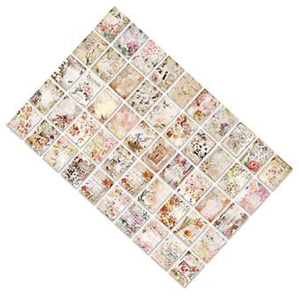 100 Arkkia Vintage Leikekirjapaperia - Esteettinen Päiväkirjatausta DIY-projekteihin, Tyyppi 3