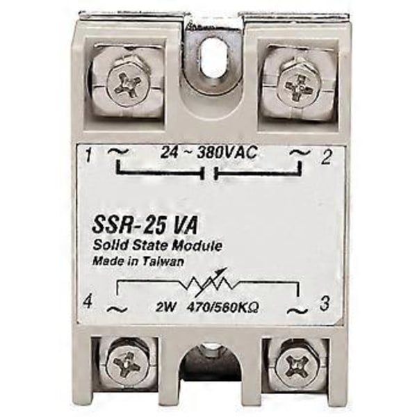 Solid State Relæ 25A Enkeltfaset 2W 470/560K Input AC 24380V Output SSR til Maskinudstyr