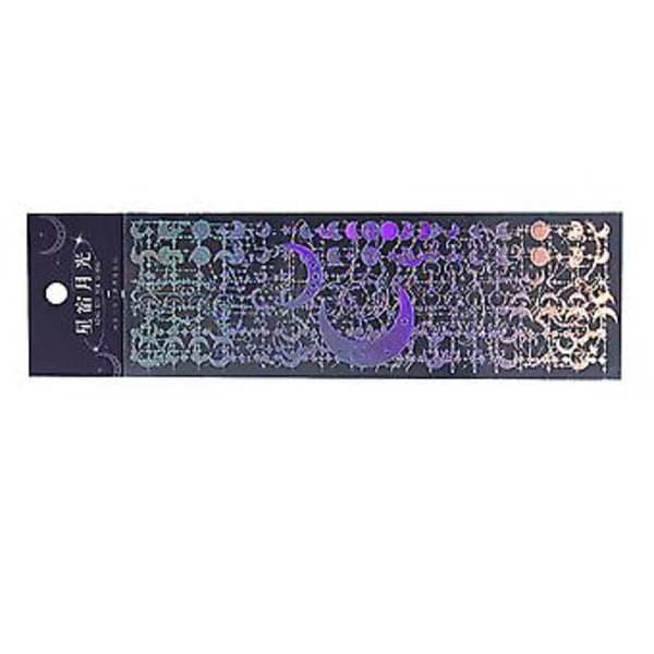 Kortlaging Klistremerke Dekal Junk Journal Dekorativ Dobbel Transparent PET Laser DIY Dekorasjon