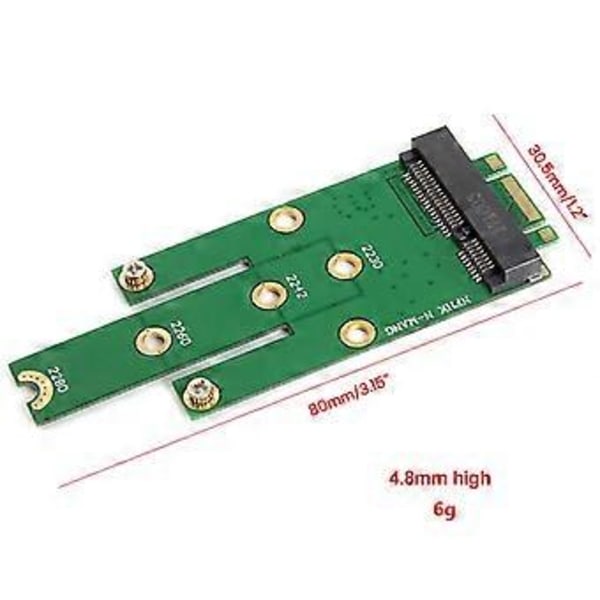 Adapterkort M.2 NGFF SSD till MSATA Hårddisk Konverterkort Lämpligt för 2230