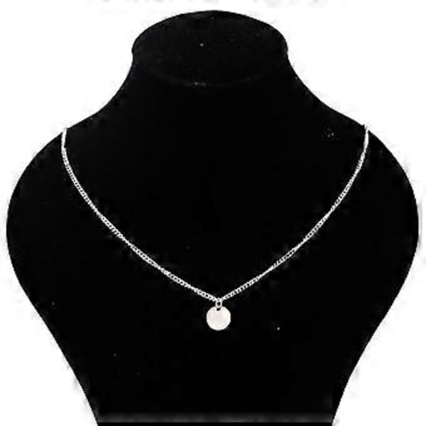 Litet Halsband med Bricka Herr och Dam Rostfritt Stål Choker Kort Halsband
