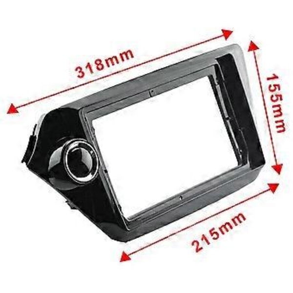 9 Tommer 2 Din Bil Stereo Radio Fascia Dash Spiller DVD Adapter Ramme Panel med Kabel for Rio3 3 K2 2010-2016