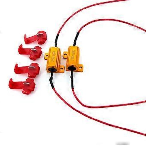 4 stk./sæt LED Bil Lys Modstand 25W 6/8/10/25 Belastningsmodstande til Blinklys Lygte Nummerplade Lampe Universal Auto Tilbehør