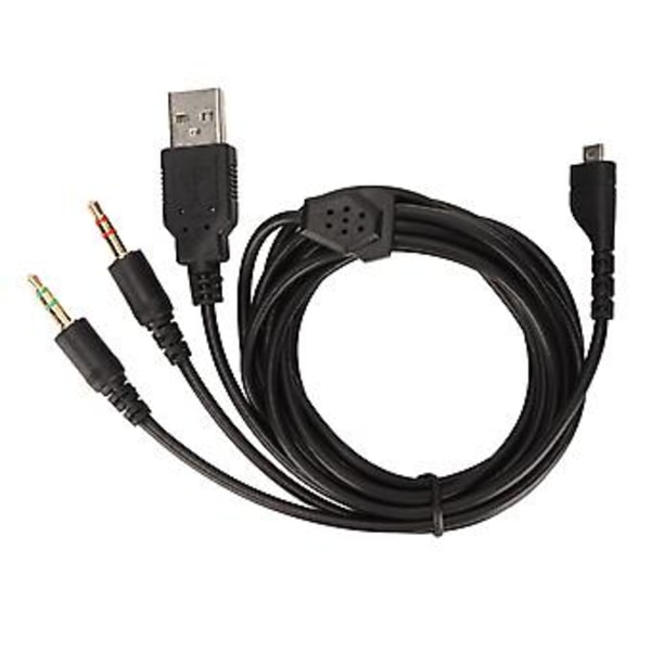 Hodetelefonkabel 3 i 1 Plugger Erstatning Gaming Headset Ledning med Lys for Steelseries Arctis 3 5 7 Pro 2 meter