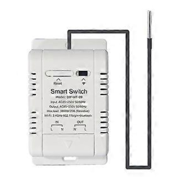 WiFi Temperaturkontakt med 2M Sensor Smart WiFi 20A Termostat Temperaturkontakt Understøtter Stemmestyring