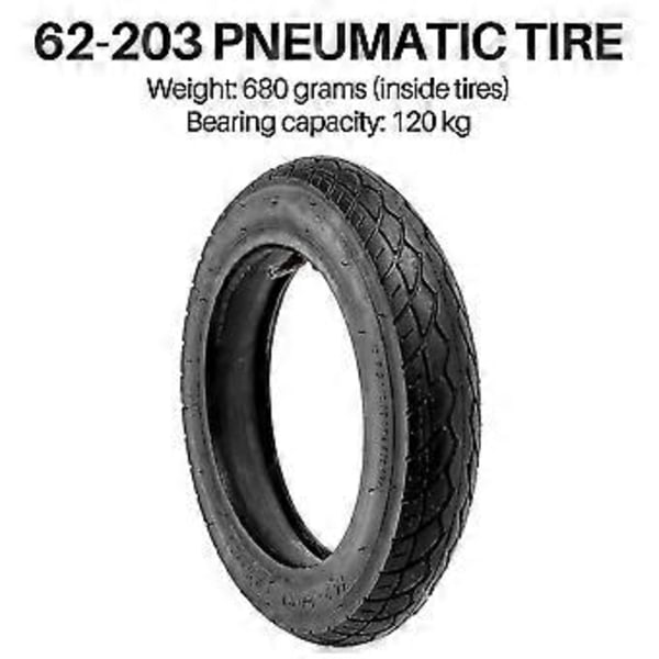 Geore 12 1/2x2 1/4 Batteribil Däck 57-203 Elektrisk Rullstol Inner- och Ytterdäck 62-203 Pneumatiskt Däck Hwy