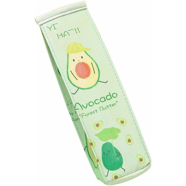 Sød mælkeform blyantsetui, tegneserie avocado pen taske til børn, vandtæt PU læder lomme brevpapir bærbar kosmetisk makeup opbevaring lynlås