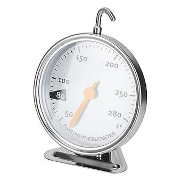 Ugnstermometer i rostfritt stål med stor urtavla, krok, köksredskap för matlagning, 50-280℃