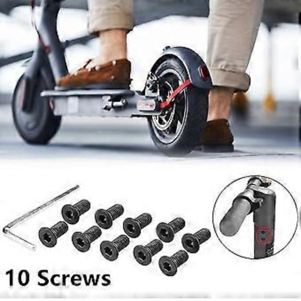 10 stk. Elektrisk Scooter Pande Stang Skrue Reservedele Til Ninebot Es1 E Es4 Stang Base Elektriske Scootere Tilbehør