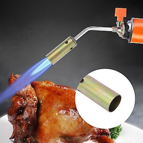 Bärbar gasbrännare, justerbar 1300℃, manuell tändning svetsbrännare för utomhusgrillning & hantverk