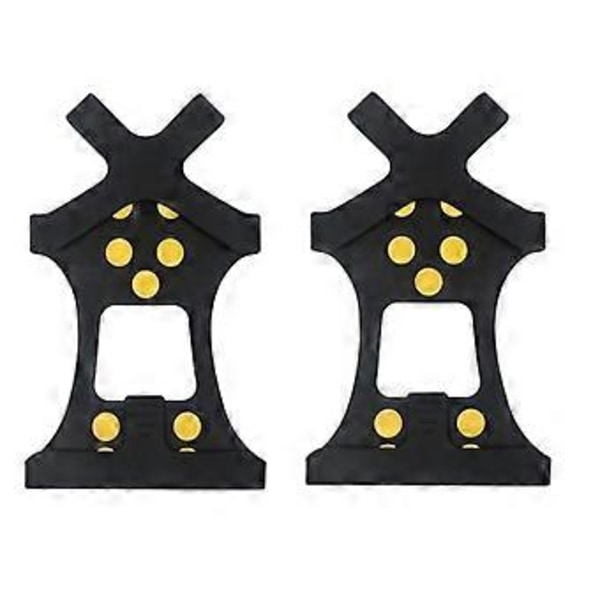 10-PIGG Anti-skli Vinter Is Grips Universal Slip-on Stretch Fit Snø & Is Pigger Traction Cleats Stegjern (2 stk), L