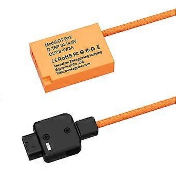 D-TAP-E17 Dummy-akku punotulla johdolla DC-liittimen lisävaruste R50 R8 R1 M6 2 R10 200D -kameralle